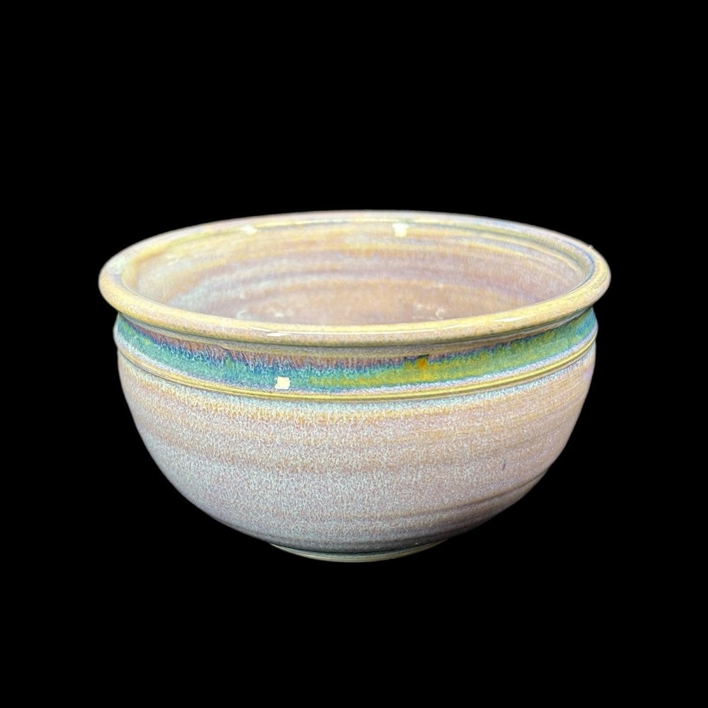 Handmade Pottery Bowl Lavender Glaze Handthrown Signed Studio Pottery - Picture 2 of 12